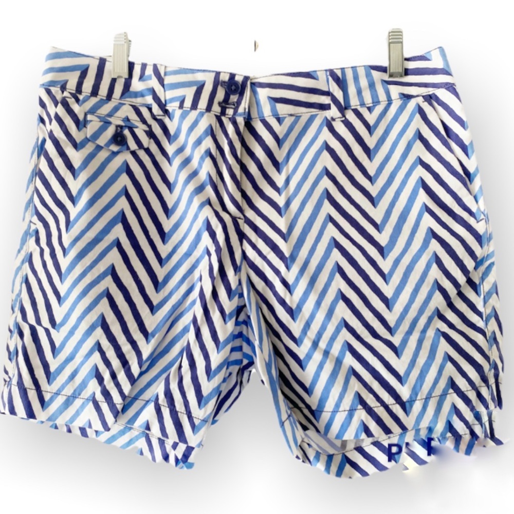 Ann Taylor Loft Blue White Women’s Short Shorts 6